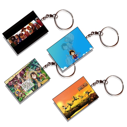 One Piece  Luffy & Team Printed Keychain (Pack of 4) KC-125