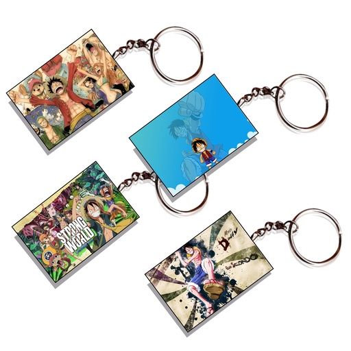 One Piece  Luffy & Team Printed Keychain (Pack of 4) KC-126